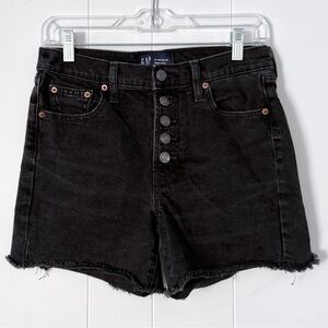 GAP Women's Black High Rise 4” Jean Shorts